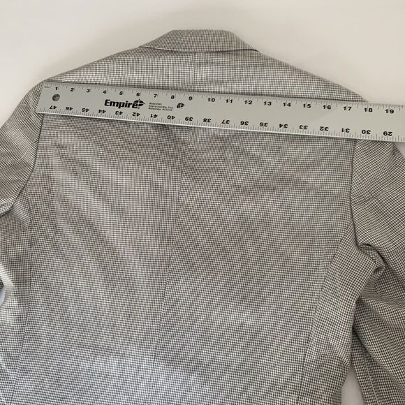 NWT Stafford Sport Coat Men 34R Gray Houndstooth Linen Cotton Blazer Jacket Work - Picture 12 of 13